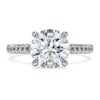 Eternity-solitaire-ring med laboratoriedyrkede diamanter, 2,2 karat totalt, rund form, 14K hvitt gull Eternity-solitaire-ring med laboratoriedyrkede diamanter, 2,2 karat totalt, rund form, 14K hvitt gull