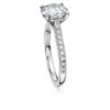 Eternity-solitaire-ring med laboratoriedyrkede diamanter, 2,2 karat totalt, rund form, 14K hvitt gull Eternity-solitaire-ring med laboratoriedyrkede diamanter, 2,2 karat totalt, rund form, 14K hvitt gull