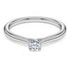 Eternity solitaire-ring med laboratoriedyrkede diamanter på totalt 0,25 karat, rund form, sterlingsølv