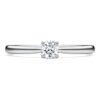 Eternity solitaire-ring med laboratoriedyrkede diamanter på totalt 0,25 karat, rund form, sterlingsølv