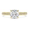 Eternity-solitaire-ring med laboratoriedyrkede diamanter på totalt 1,2 karat, rund form, 14K gult gull