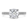 Eternity-solitaire-ring med laboratoriedyrkede diamanter på totalt 1,7 karat, rund form, 14K hvitt gull Eternity-solitaire-ring med laboratoriedyrkede diamanter på totalt 1,7 karat, rund form, 14K hvitt gull