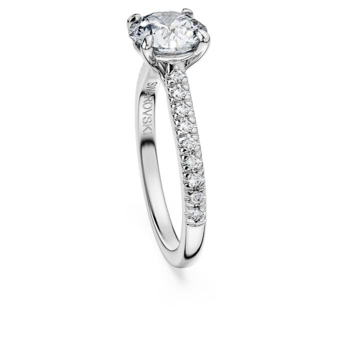 Eternity-solitaire-ring med laboratoriedyrkede diamanter på totalt 1,7 karat, rund form, 14K hvitt gull Eternity-solitaire-ring med laboratoriedyrkede diamanter på totalt 1,7 karat, rund form, 14K hvitt gull