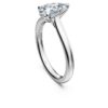 Eternity-solitaire-ring med laboratoriedyrkede diamanter på totalt 1 karat, pæreform, 14K hvitt gull