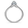 Eternity-solitaire-ring med laboratoriedyrkede diamanter på totalt 1 karat, pæreform, 14K hvitt gull