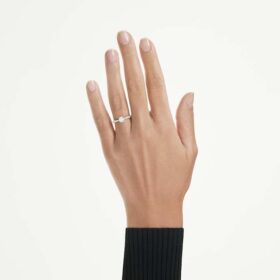 Eternity-solitaire-ring med laboratoriedyrkede diamanter, totalt 1,2 karat, rund form, 14K hvitt gull Eternity-solitaire-ring med laboratoriedyrkede diamanter, totalt 1,2 karat, rund form, 14K hvitt gull