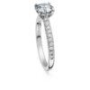 Eternity-solitaire-ring med laboratoriedyrkede diamanter, totalt 1,2 karat, rund form, 14K hvitt gull Eternity-solitaire-ring med laboratoriedyrkede diamanter, totalt 1,2 karat, rund form, 14K hvitt gull