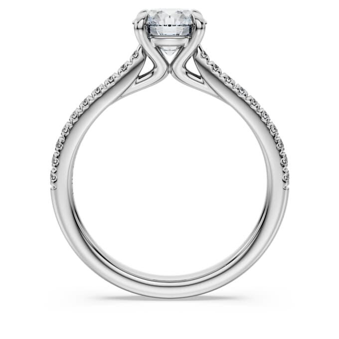Eternity-solitaire-ring med laboratoriedyrkede diamanter, totalt 1,2 karat, rund form, 14K hvitt gull Eternity-solitaire-ring med laboratoriedyrkede diamanter, totalt 1,2 karat, rund form, 14K hvitt gull