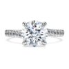 Eternity solitaire-ring med laboratoriedyrkede diamanter, totalt 2,25 karat, rund form, 14K hvitt gull Eternity solitaire-ring med laboratoriedyrkede diamanter, totalt 2,25 karat, rund form, 14K hvitt gull