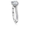 Eternity solitaire-ring med laboratoriedyrkede diamanter, totalt 2,25 karat, rund form, 14K hvitt gull Eternity solitaire-ring med laboratoriedyrkede diamanter, totalt 2,25 karat, rund form, 14K hvitt gull