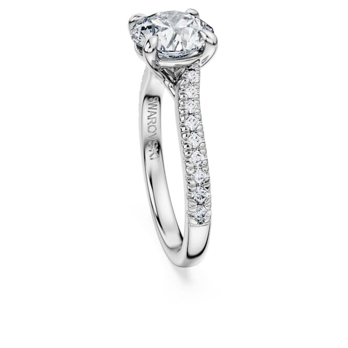 Eternity solitaire-ring med laboratoriedyrkede diamanter, totalt 2,25 karat, rund form, 14K hvitt gull Eternity solitaire-ring med laboratoriedyrkede diamanter, totalt 2,25 karat, rund form, 14K hvitt gull