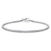 Eternity Tennis-armbånd med laboratoriedyrkede diamanter, totalt 1,5 karat, rund form, 14K hvitt gull