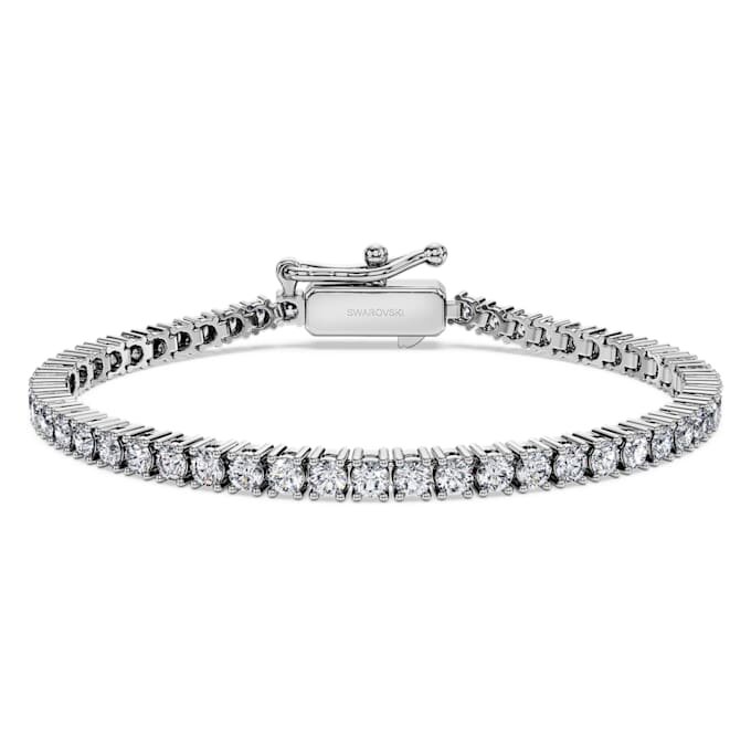 Eternity Tennis-armbånd med laboratoriedyrkede diamanter, totalt 3 karat, rund form, 14K hvitt gull Eternity Tennis-armbånd med laboratoriedyrkede diamanter, totalt 3 karat, rund form, 14K hvitt gull