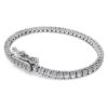 Eternity Tennis-armbånd med laboratoriedyrkede diamanter, totalt 3 karat, rund form, 14K hvitt gull Eternity Tennis-armbånd med laboratoriedyrkede diamanter, totalt 3 karat, rund form, 14K hvitt gull