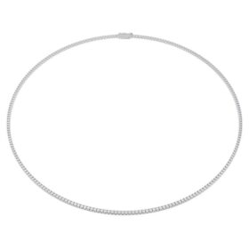 Eternity Tennis-halskjede med laboratoriedyrkede diamanter, 3 karat totalt, rund form, 14K hvitt gull Eternity Tennis-halskjede med laboratoriedyrkede diamanter, 3 karat totalt, rund form, 14K hvitt gull