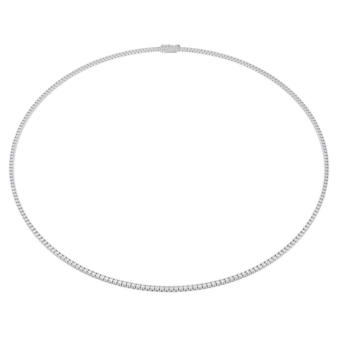 Eternity Tennis-halskjede med laboratoriedyrkede diamanter, 3 karat totalt, rund form, 14K hvitt gull Eternity Tennis-halskjede med laboratoriedyrkede diamanter, 3 karat totalt, rund form, 14K hvitt gull