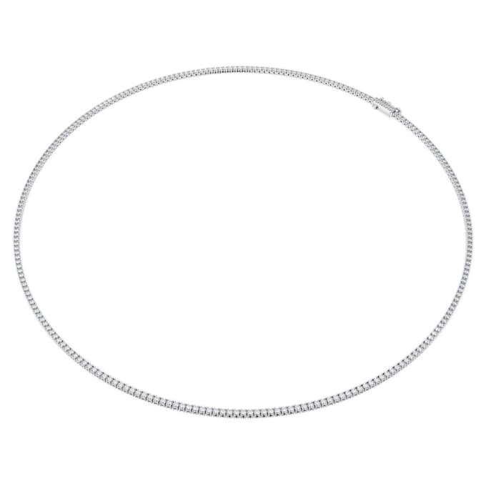 Eternity Tennis-halskjede med laboratoriedyrkede diamanter, 3 karat totalt, rund form, 14K hvitt gull Eternity Tennis-halskjede med laboratoriedyrkede diamanter, 3 karat totalt, rund form, 14K hvitt gull