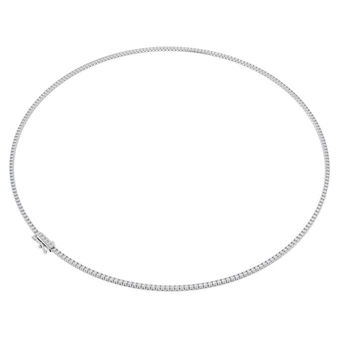 Eternity Tennis-halskjede med laboratoriedyrkede diamanter, 3 karat totalt, rund form, 14K hvitt gull Eternity Tennis-halskjede med laboratoriedyrkede diamanter, 3 karat totalt, rund form, 14K hvitt gull
