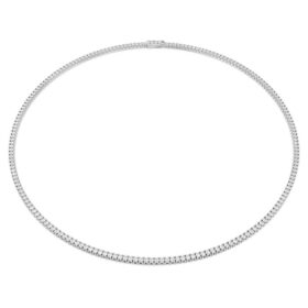 Eternity Tennis-halskjede med laboratoriedyrkede diamanter, 7 karat totalt, rund form, 14K hvitt gull Eternity Tennis-halskjede med laboratoriedyrkede diamanter, 7 karat totalt, rund form, 14K hvitt gull