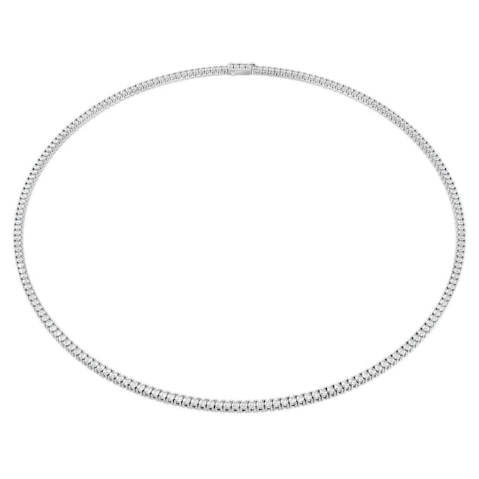 Eternity Tennis-halskjede med laboratoriedyrkede diamanter, 7 karat totalt, rund form, 14K hvitt gull Eternity Tennis-halskjede med laboratoriedyrkede diamanter, 7 karat totalt, rund form, 14K hvitt gull
