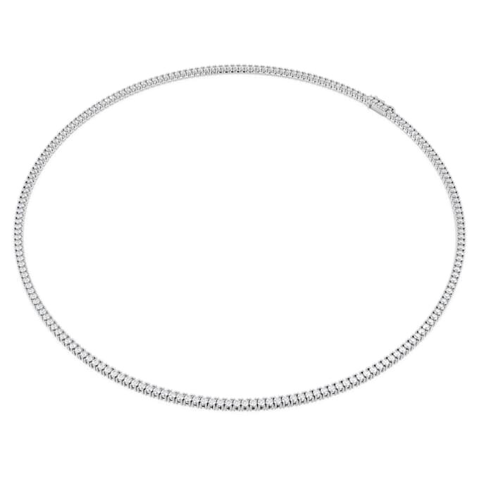 Eternity Tennis-halskjede med laboratoriedyrkede diamanter, 7 karat totalt, rund form, 14K hvitt gull Eternity Tennis-halskjede med laboratoriedyrkede diamanter, 7 karat totalt, rund form, 14K hvitt gull