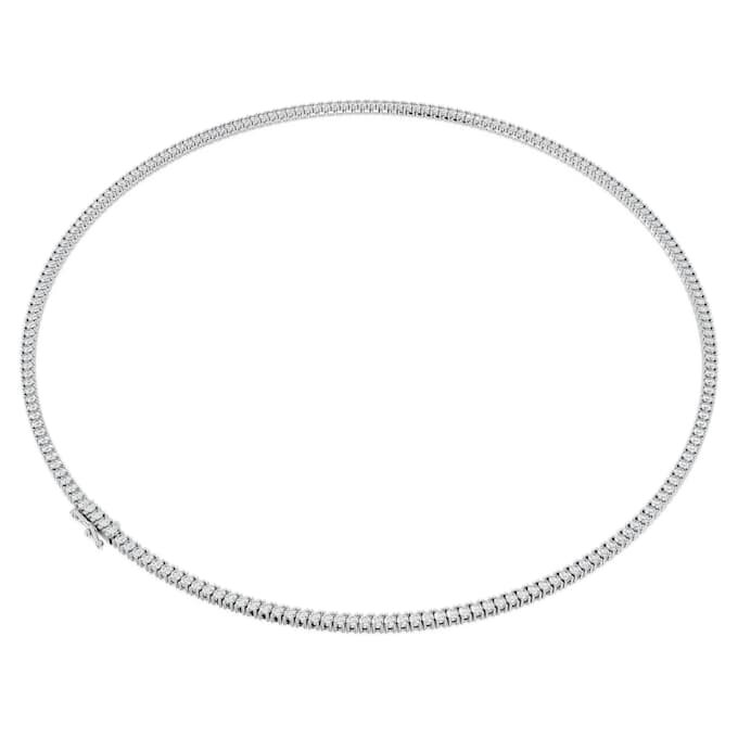 Eternity Tennis-halskjede med laboratoriedyrkede diamanter, 7 karat totalt, rund form, 14K hvitt gull Eternity Tennis-halskjede med laboratoriedyrkede diamanter, 7 karat totalt, rund form, 14K hvitt gull