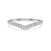 Eternity V-ring med laboratoriedyrkede diamanter, totalt 0,25 karat, rund form, 14K hvitt gull Eternity V-ring med laboratoriedyrkede diamanter, totalt 0,25 karat, rund form, 14K hvitt gull