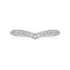 Eternity V-ring med laboratoriedyrkede diamanter, totalt 0,25 karat, rund form, 14K hvitt gull Eternity V-ring med laboratoriedyrkede diamanter, totalt 0,25 karat, rund form, 14K hvitt gull