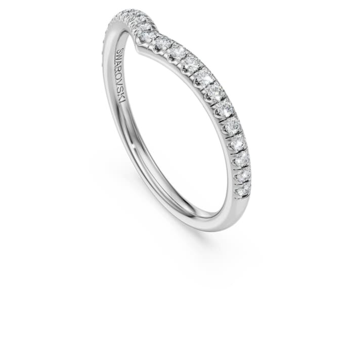 Eternity V-ring med laboratoriedyrkede diamanter, totalt 0,25 karat, rund form, 14K hvitt gull Eternity V-ring med laboratoriedyrkede diamanter, totalt 0,25 karat, rund form, 14K hvitt gull