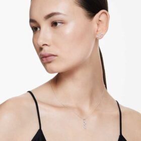 Galaxy-anheng med laboratoriedyrkede diamanter, 0,9 karat totalt, blandede former, 14K hvitt gull