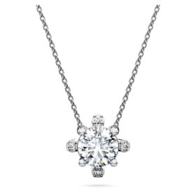 Galaxy-anheng med laboratoriedyrkede diamanter, 1,05 karat totalt, rund form, 14K hvitt gull