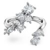 Galaxy Bypass-ring med laboratoriedyrkede diamanter, totalt 1,25 karat, blandede former, 14K hvitt gull