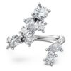 Galaxy Bypass-ring med laboratoriedyrkede diamanter, totalt 1,25 karat, blandede former, 14K hvitt gull