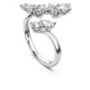 Galaxy Bypass-ring med laboratoriedyrkede diamanter, totalt 1,25 karat, blandede former, 14K hvitt gull