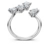 Galaxy Bypass-ring med laboratoriedyrkede diamanter, totalt 1,25 karat, blandede former, 14K hvitt gull