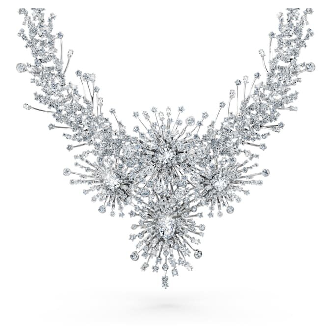 Galaxy-halskjede med laboratoriedyrkede diamanter, 156,62 karat totalt, blandede former, 18K hvitt gull Galaxy-halskjede med laboratoriedyrkede diamanter, 156,62 karat totalt, blandede former, 18K hvitt gull
