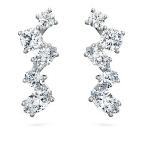 Galaxy ørecuffs med laboratoriedyrkede diamanter, totalt 1,25 karat, blandede former, 14K hvitt gull