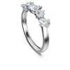 Galaxy Ring – laboratoriedyrkede diamanter, totalt 1 karat, ulike former, 14K hvitt gull