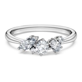 Galaxy-ring med laboratoriedyrkede diamanter, 0,43 karat totalt, blandede former, sterlingsølv Galaxy-ring med laboratoriedyrkede diamanter, 0,43 karat totalt, blandede former, sterlingsølv
