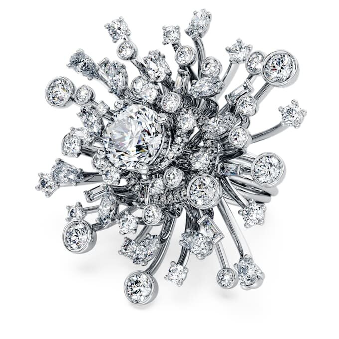 Galaxy-ring med laboratoriedyrkede diamanter på totalt 9,5 karat, blandede former, 18K hvitt gull Galaxy-ring med laboratoriedyrkede diamanter på totalt 9,5 karat, blandede former, 18K hvitt gull