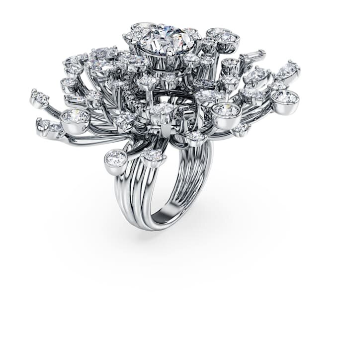 Galaxy-ring med laboratoriedyrkede diamanter på totalt 9,5 karat, blandede former, 18K hvitt gull Galaxy-ring med laboratoriedyrkede diamanter på totalt 9,5 karat, blandede former, 18K hvitt gull
