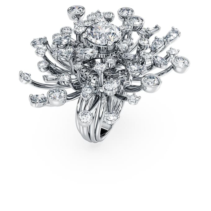 Galaxy-ring med laboratoriedyrkede diamanter på totalt 9,5 karat, blandede former, 18K hvitt gull Galaxy-ring med laboratoriedyrkede diamanter på totalt 9,5 karat, blandede former, 18K hvitt gull
