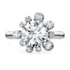 Galaxy-ring med laboratoriedyrkede diamanter, totalt 2 karat, rund form, 14K hvitt gull Galaxy-ring med laboratoriedyrkede diamanter, totalt 2 karat, rund form, 14K hvitt gull