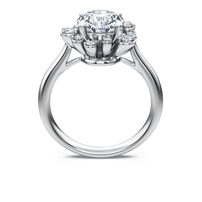Galaxy-ring med laboratoriedyrkede diamanter, totalt 2 karat, rund form, 14K hvitt gull Galaxy-ring med laboratoriedyrkede diamanter, totalt 2 karat, rund form, 14K hvitt gull