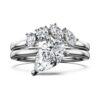 Galaxy-ringsett (2), laboratoriedyrkede diamanter 1,4 karat totalt, pæreform, 14K hvitt gull Galaxy-ringsett (2), laboratoriedyrkede diamanter 1,4 karat totalt, pæreform, 14K hvitt gull