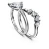 Galaxy-ringsett (2), laboratoriedyrkede diamanter 1,4 karat totalt, pæreform, 14K hvitt gull Galaxy-ringsett (2), laboratoriedyrkede diamanter 1,4 karat totalt, pæreform, 14K hvitt gull