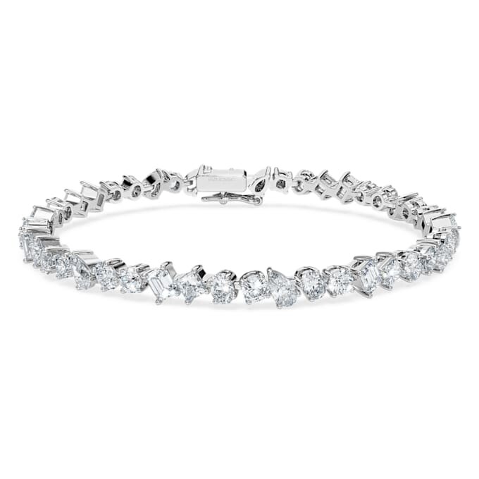 Galaxy Tennis-armbånd med laboratoriedyrkede diamanter, 5 karat totalt, blandede former, 14K hvitt gull Galaxy Tennis-armbånd med laboratoriedyrkede diamanter, 5 karat totalt, blandede former, 14K hvitt gull