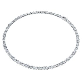 Galaxy tennis-halskjede med laboratoriedyrkede diamanter, 47,27 karat totalt, blandede former, 18K hvitt gull