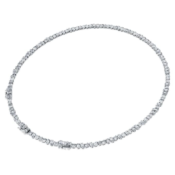 Galaxy tennis-halskjede med laboratoriedyrkede diamanter, 47,27 karat totalt, blandede former, 18K hvitt gull Galaxy tennis-halskjede med laboratoriedyrkede diamanter, 47,27 karat totalt, blandede former, 18K hvitt gull
