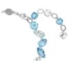 Gema-armbånd med blandede slipinger, blått, rhodiumbelagt Gema-armbånd med blandede slipinger, blått, rhodiumbelagt